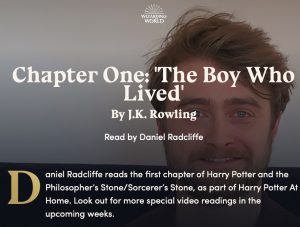 Chapter One: 'The Boy Who Lived' By J.K. Rowling Read by Daniel Radcliffe