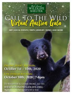 16th annual Call to the Wild! Virtual Auction benefiting West Sound Wildlife Shelter