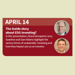 April 14: The Inside Story About ESG Investing