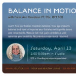 Balance In Motion with Carol Ann Davidson — In Studio